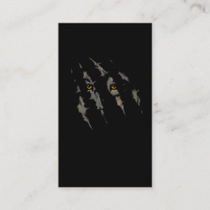 Cartão De Visita Wolf Claw scratch Wolves Forest Animal