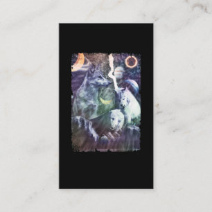 Cartão De Visita Wolf Winter Galaxets Space Wolds