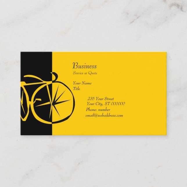 Cartão De Visita Woodcut artística contemporâneo da bicicleta da (Frente)