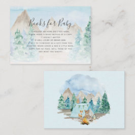 Cartão De Visita Woodland Animals Camping Books Boy Baby Enclosure