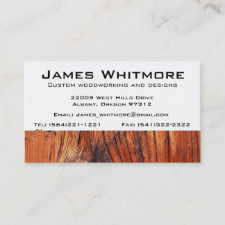 Cartão De Visita Woodworking