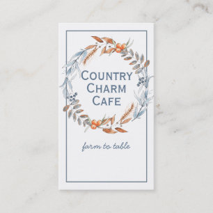 Cartão De Visita Wreath Azul