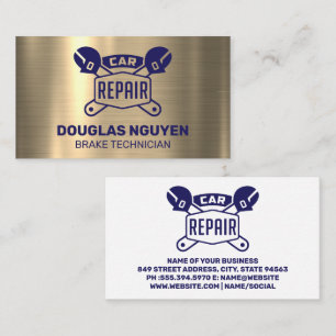 Cartão De Visita Wrenches de logotipos para reparo de automóveis