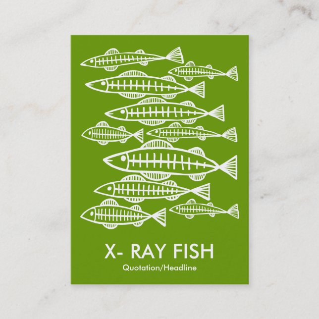 Cartão De Visita X-RAY FISH - Avocado (Frente)