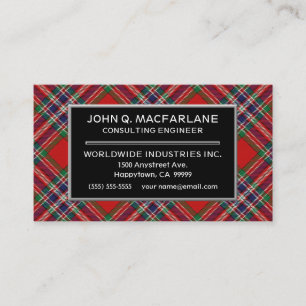 Cartão De Visita Xadrez Escocesa Clan MacFarlane Tartan