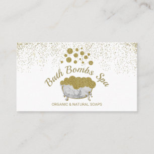 Cartão De Visita Xampu Ouro de Banheira Espuma de Sabonete Spa