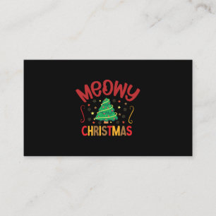 Cartão De Visita Xmas Gift Meowy Natal