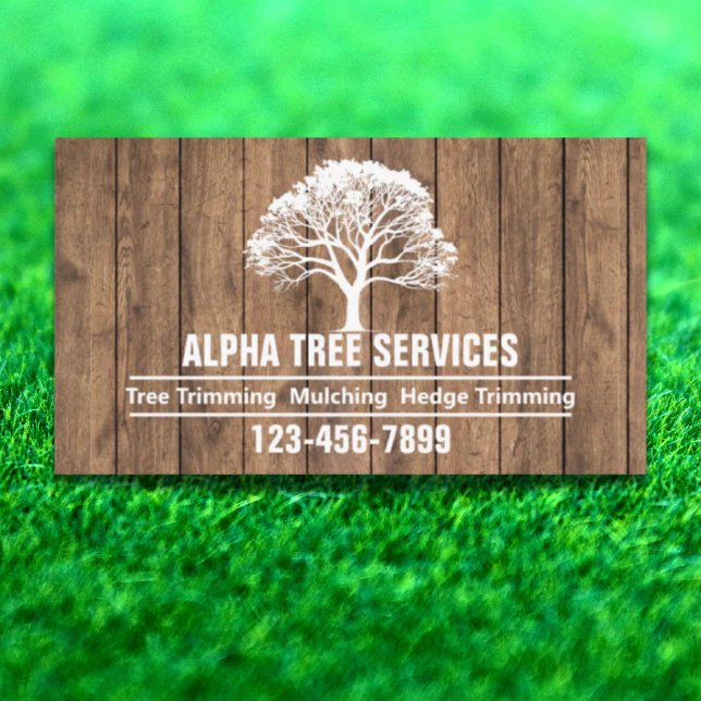 Cartão De Visita Yard Lawn Care Landscaping Arborist Tree Service (Yard Lawn Care Landscaping Arborist Tree Service Business Card)