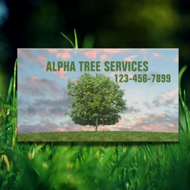 Cartão De Visita Yard Lawn Care Landscaping Tree Trimming Service (Yard Lawn Care Landscaping Tree Trimming Service Business Card)