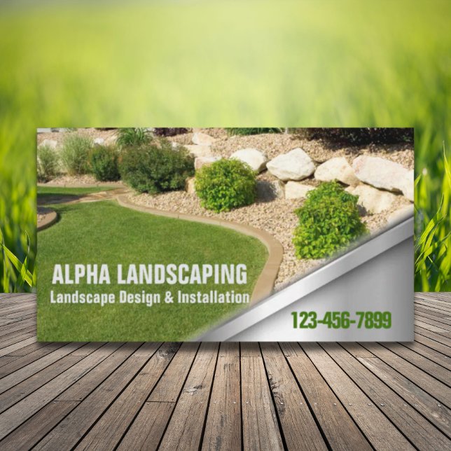 Cartão De Visita Yard Lawn Care Mwing Landscaper Landscaper Landsca (Yard Lawn Care Mowing Landscaper Landscaping Business Card)