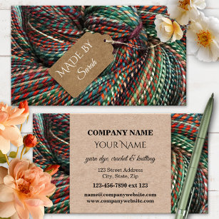 Cartão De Visita Yarn Dye Crochet and Knitting Wool Business Card