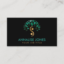 Yin Yang, árvore da vida - Folhas de Malachite