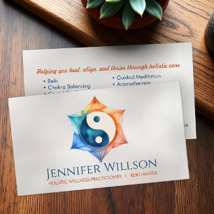 Cartão De Visita Yin Yang Lotus Flower