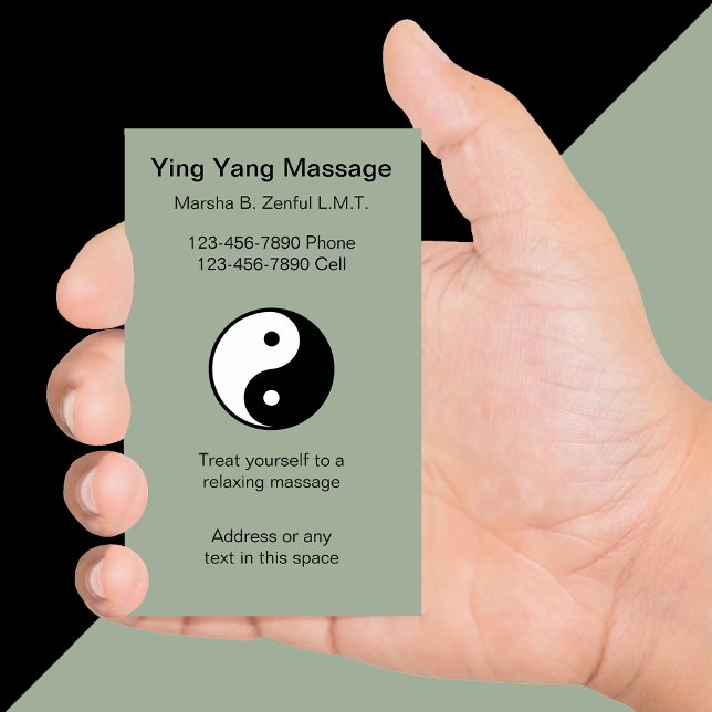 Cartão De Visita Ying Yang Massage (Criador carregado)