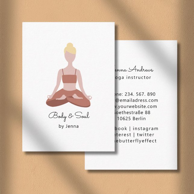 Cartão De Visita  Yoga Business Card Visitenkarte (Yoga Reiki Wellness Meditation Business Card)