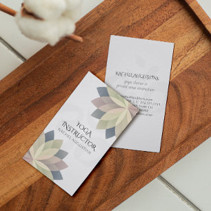 Cartão De Visita Yoga Colorful Lotus Om Símbolo Mandala