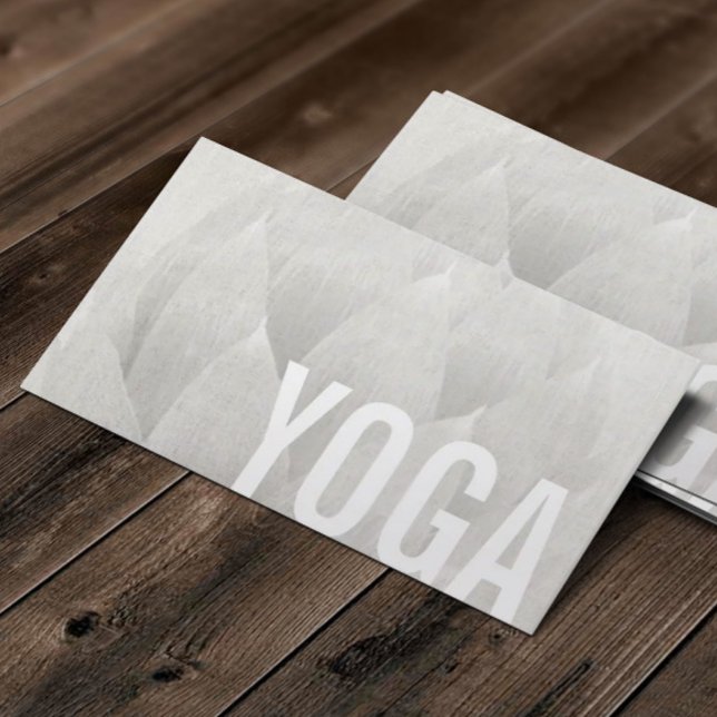 Cartão De Visita Yoga e professor de Meditação Elegante Lotus Flora (Criador carregado)