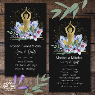 Cartão De Visita Yoga Instrutor Energy Healer Crystals Reiki Spa
