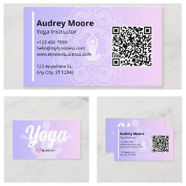 Cartão De Visita Yoga Instrutor Mandala