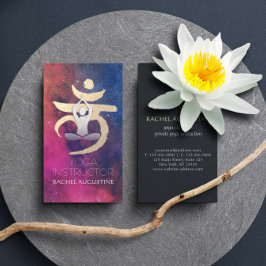 Cartão De Visita Yoga Instrutor Root Chakra Símbolo Meditação