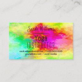 Cartão De Visita Yoga Modern Watercolor