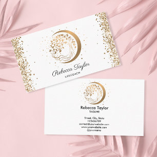 Cartão De Visita yoga moon trendy life core árvore de ouro-vida bu