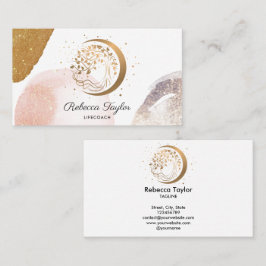 Cartão De Visita yoga moon trendy life core árvore de ouro-vida bus