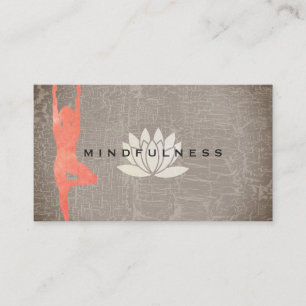 Cartão De Visita Yoga Pose Moderna da Flor de Lotus