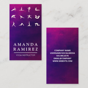 Cartão De Visita Yoga Poses