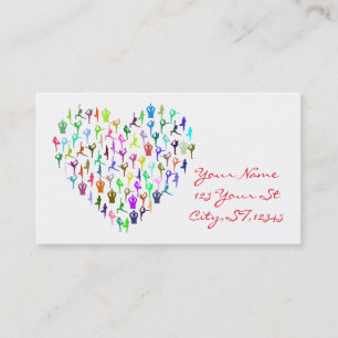 Cartão De Visita Yoga Poses Heart Thunder_Cove