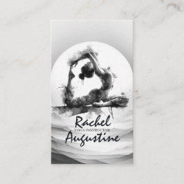 Cartão De Visita Yoga Reiki Pigeon Pose Watercolor, Rei Pigeon Com