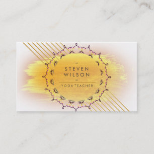 Cartão De Visita Yoga Teacher Mandala Massagem Holística Decorativa