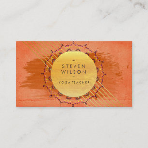 Cartão De Visita Yoga Teacher Mandala Massagem Holística Decorativa