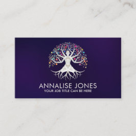 Cartão De Visita Yoga Tree of Life - Mãe da pérola