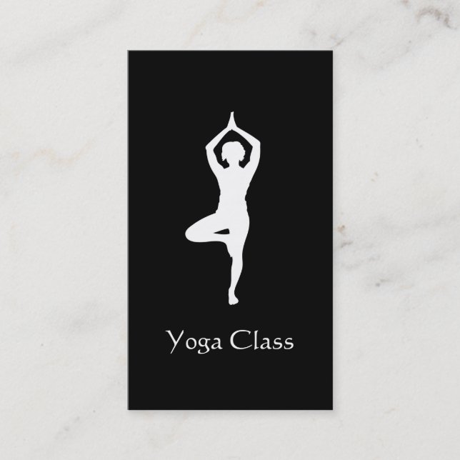 Cartão De Visita Yoga Tree Pose (Frente)