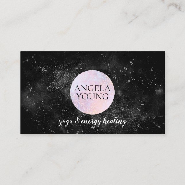 Cartão De Visita Yoga, treinador de vida, astrólogo (Frente)