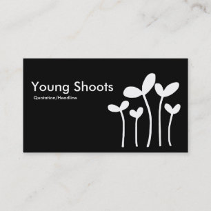 Cartão De Visita Young Shoots v2 - Branco a preto (laterais alt)