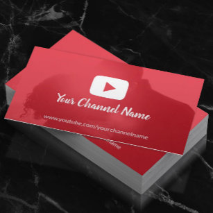 Cartão De Visita Youtuber de Fotografia Personalizada do Canal Yout