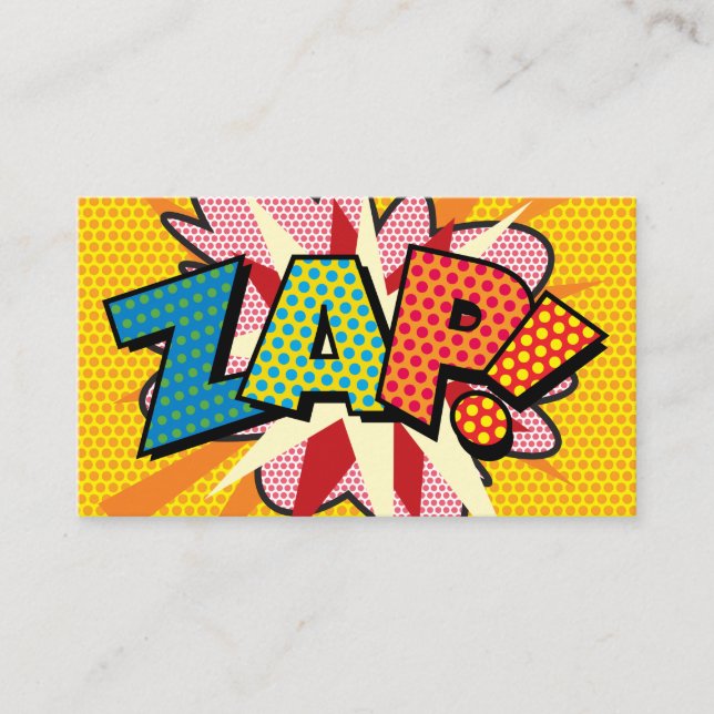 Cartão De Visita ZAP Fun Retro Quadrinho (Frente)