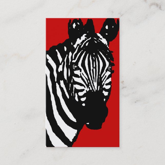 Cartão De Visita zebra (Frente)