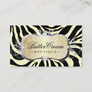 Cartão De Visita zebra da bandeja   de 311-Lavish Buttercream