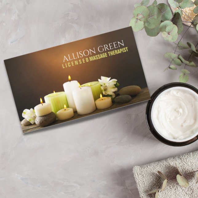 Cartão De Visita Zen SPA Beauty Salon Aromatherapia Terapêutica De  (Criador carregado)