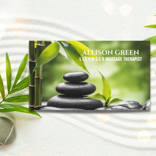 Cartão De Visita Zen SPA Beauty Salon Aromatherapia Terapêutica De  (Zen SPA Beauty Salon Aromatherapy Massage Therapy Business Card)