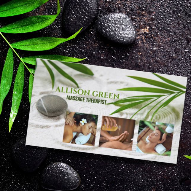 Cartão De Visita Zen SPA Beauty Salon Aromatherapia Terapêutica De  (Zen SPA Beauty Salon Aromatherapy Massage Therapy Business Card)