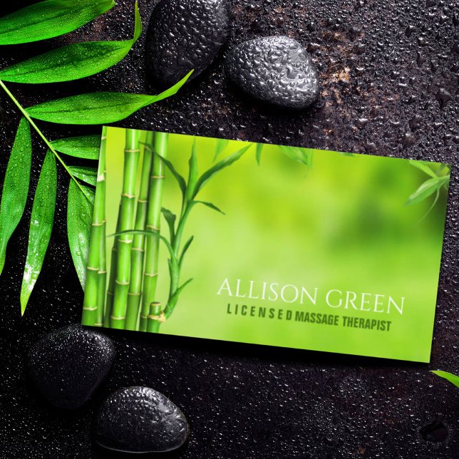 Cartão De Visita Zen SPA Salon AromaTherapist Terapêutica Massage (Zen SPA Salon Aromatherapy Massage Therapist Business Card)