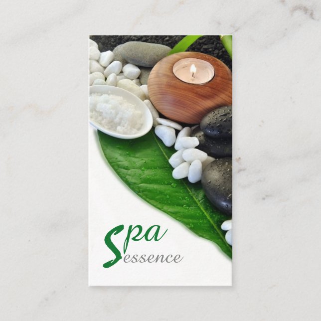 Cartão De Visita Zen Spa Wellness Massage Aromatheria (Frente)