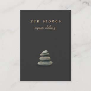 Cartão De Visita Zen Stones Holística Healer e Medicina Natural