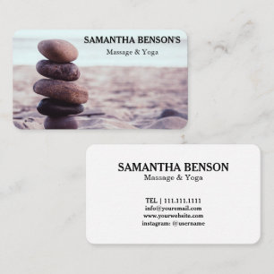 Cartão De Visita Zen Stones Massage Therapist