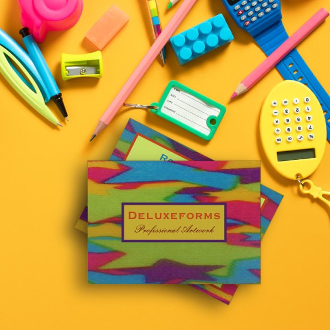 Cartão De Visita Zigzag Dyes (Criador carregado)