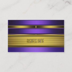 Cartão de Visita Zizzago Roxo Dourado Antigo